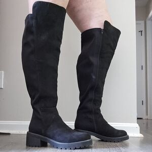Women's wide calf over-the-knee boots.